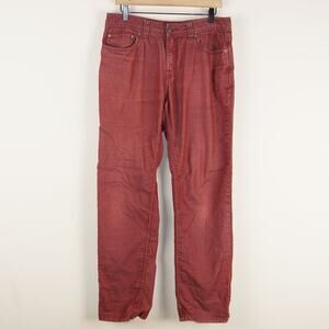 Prana Slim Fit Bridger Red Jeans Mens Sz 32 x 32